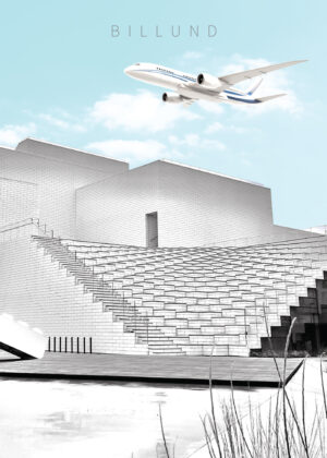 Billund bymidte med fly